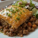 Cheesy Beef Casserole With Salad