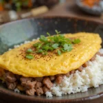 Japanese Beef Omelette With Rice