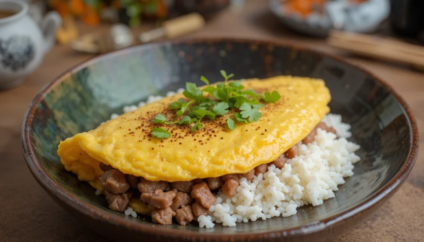 Japanese Beef Omelette With Rice