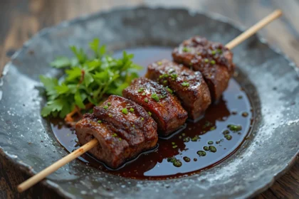 Grilled Beef Skewer With Sauce