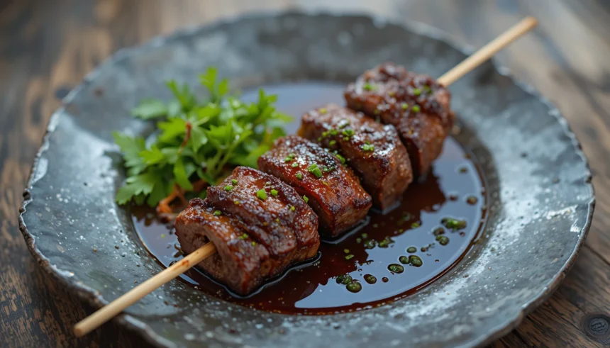 Grilled Beef Skewer With Sauce
