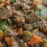 Beef Curry With Rice And Vegetables