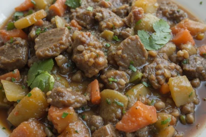 Beef Curry With Rice And Vegetables