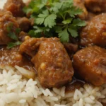 Indian Beef Curry With Rice