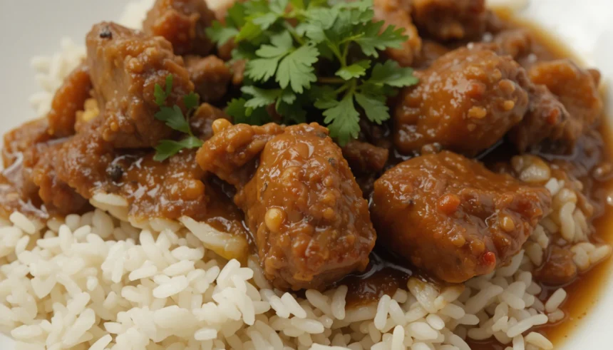 Indian Beef Curry With Rice