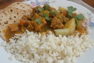 Homemade Beef Curry With Rice