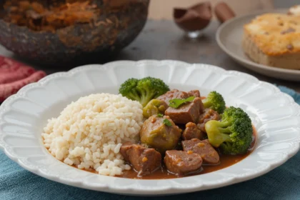Beef Stew With Rice And Broccoli