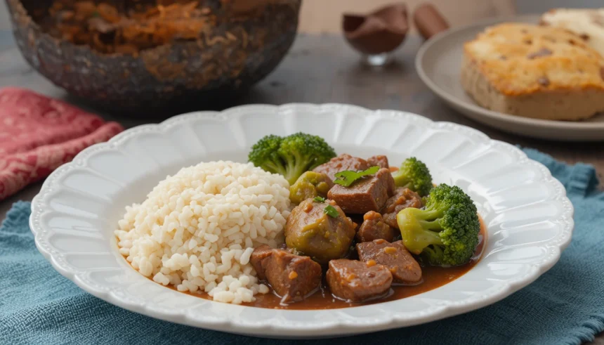 Beef Stew With Rice And Broccoli