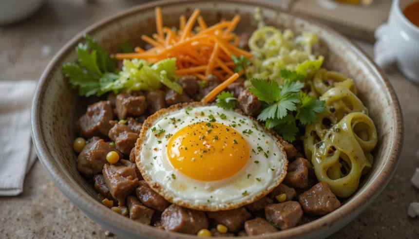 Grilled Beef Bowl With Egg