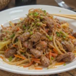 Beef Salad With Chopsticks