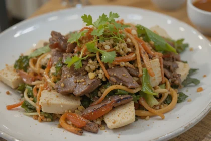 Japanese Beef Salad With Vegetables