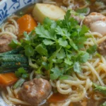 Udon Soup With Beef And Vegetables