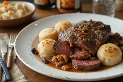 German Roast Beef With Dumplings