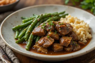 Braised Beef With Green Beans