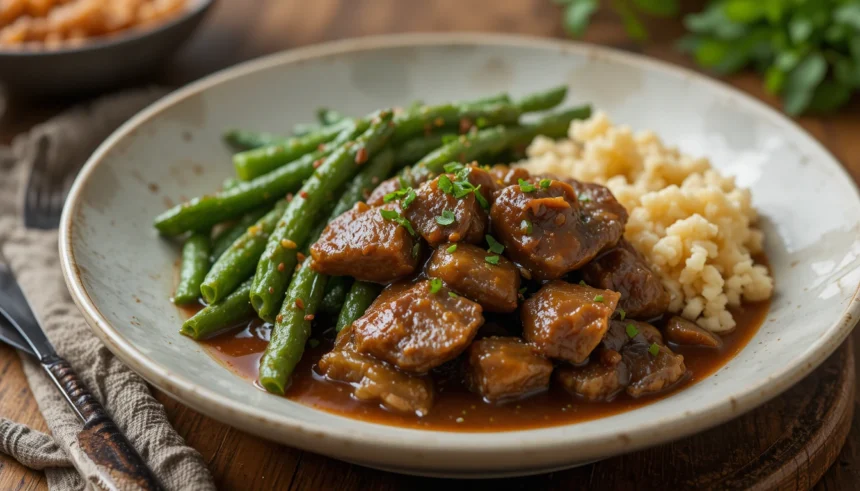 Braised Beef With Green Beans