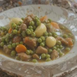 Fresh Pea Stew With Ground Beef