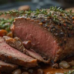 Roast Beef With Thyme Garnish