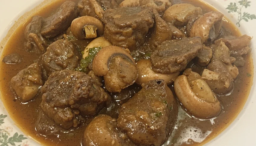Beef Stew With Mushrooms And Gravy