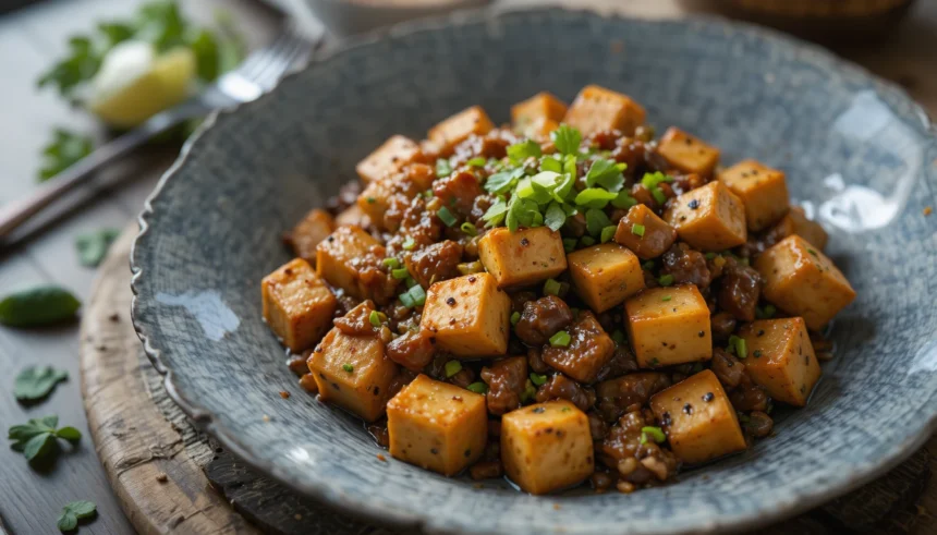 Stir-Fried Tofu With Beef