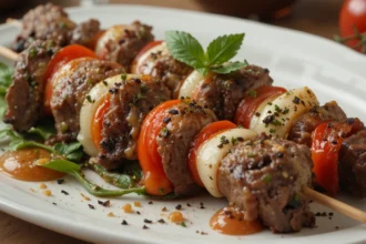 Grilled Beef Skewers With Caprese