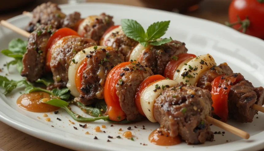 Grilled Beef Skewers With Caprese