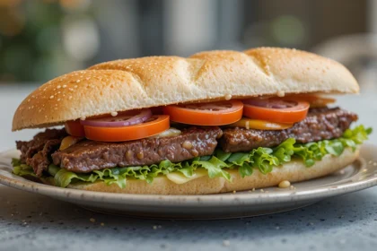 Beef Sandwich With Vegetables