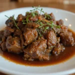 Plate Of Braised Beef With Sauce