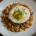 Beef Hash With Fried Egg