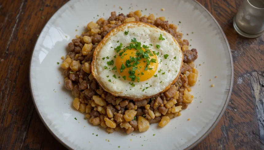 Beef Hash With Fried Egg