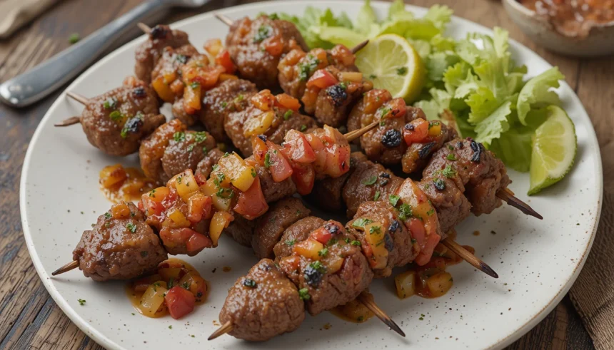 Grilled Beef Skewers With Salsa