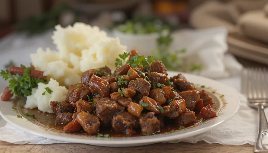 Beef Dish With Mashed Potatoes